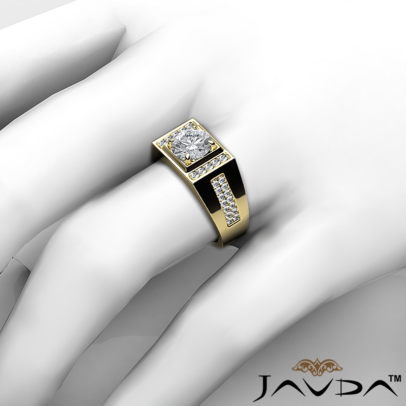 4 Prong Micro Pave Set Wedding diamond  18k Gold Yellow