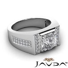 4 Prong Micro Pave Set Wedding diamond  14k Gold White