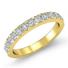 Round Diamond Womens Wedding Band 18k Gold Yellow Ring (0.55Ct. tw.)