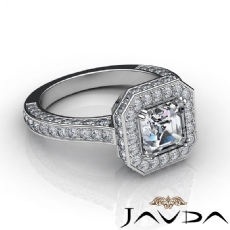 Vintage Style Circa Halo diamond Ring 18k Gold White