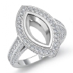 2.25Ct Marquise Diamond Engagement Ring Vintage Setting 14k White Gold - javda.com 