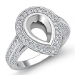 2.15Ct Pear Diamond Engagement Ring Vintage Setting 14k White Gold - javda.com 