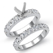 1.2Ct Round Diamond Engagement Wedding Ring Bridal Sets 18k White Gold Setting - javda.com 