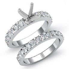 1.2 Ct Round Diamond Engagement Wedding Ring Bridal Sets 14K White Gold Setting