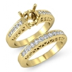 0.61Ct Round Diamond Engagement Ring Bridal Setting 14k Yellow Gold Wedding Band - javda.com 