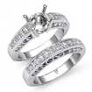0.61Ct Round Diamond Engagement Ring Bridal Setting 14k White Gold Wedding Band - javda.com 