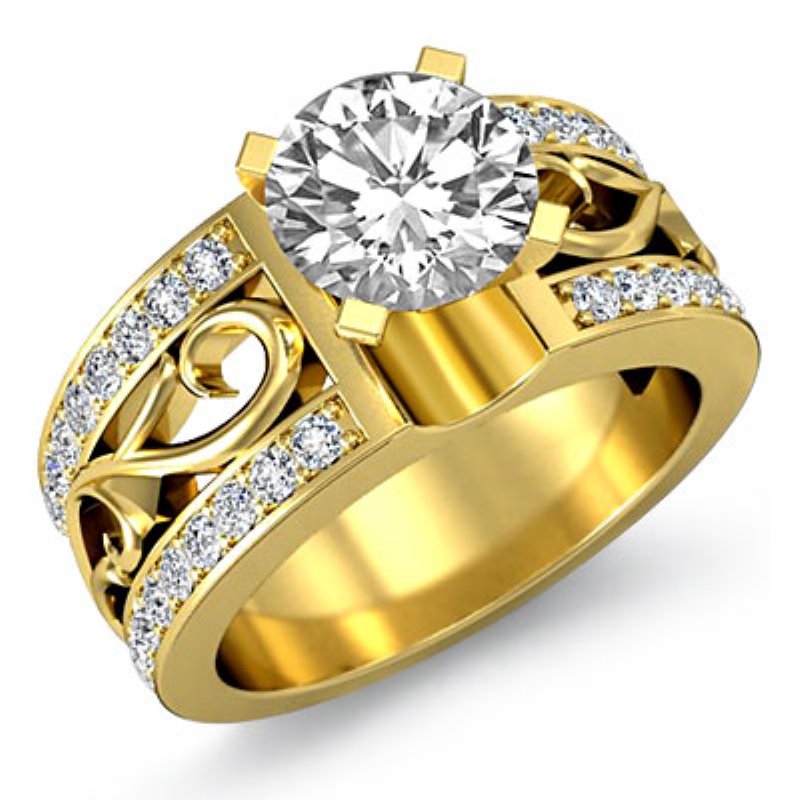  diamond Ring 18k Gold Yellow