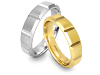 bevelled edge wedding band