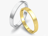 flat wedding band for mens
