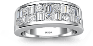 mens half diamond band