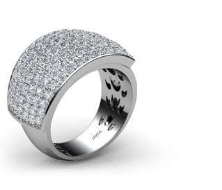 round diamond right hand ring