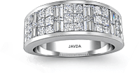 womens half diamond band