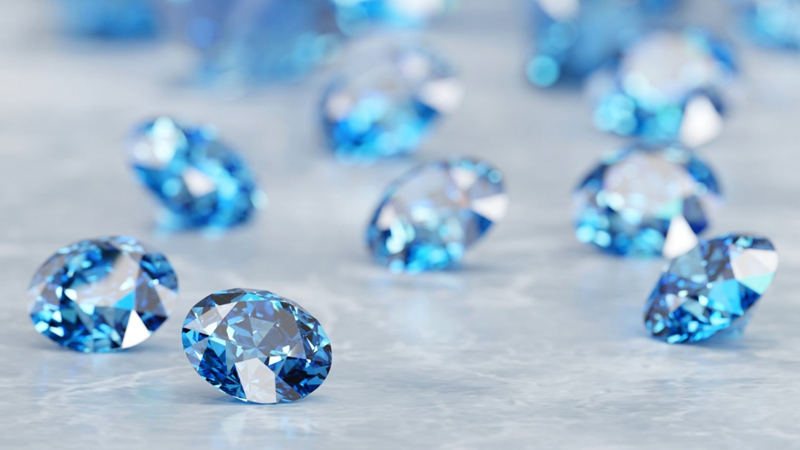 Blue diamonds