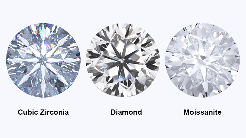 Do laboratory created diamonds resemble moissanite or cubic zirconia in any way